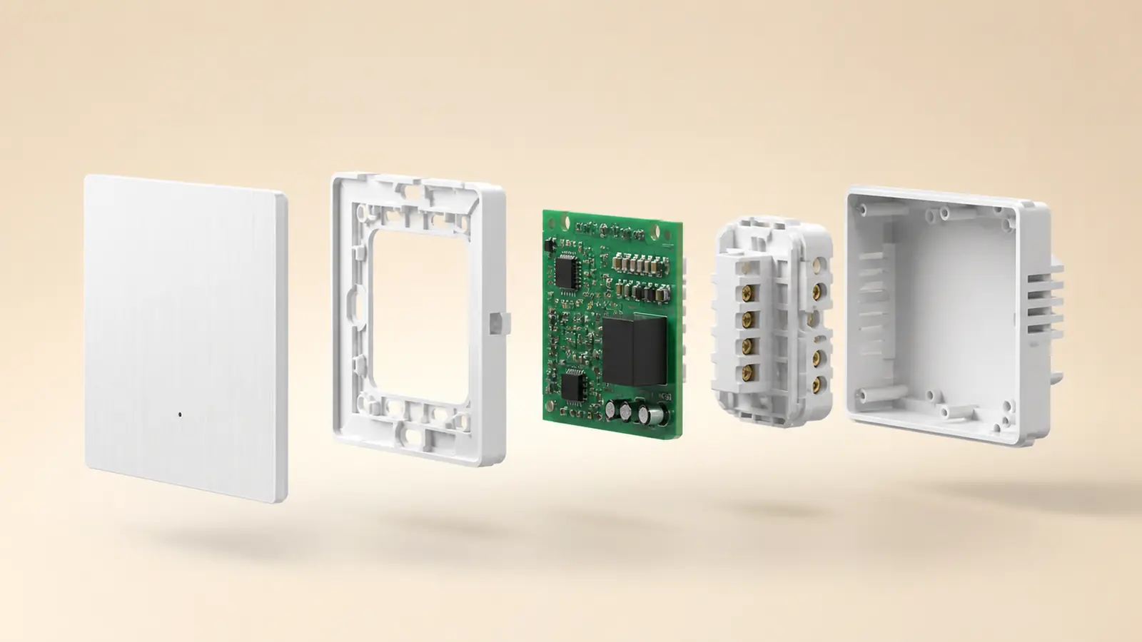 Visual concept exploded view of a custom switch